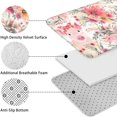 thumbnail image 5 of Pioneer Flower Floral Print Pattern Bathroom Rugs Sets 3 Piece,Toilet Cover Set,Absorbent Non Slip Bathroom Mats Sets with U-Shaped Contour Rug Toilet Rug Set, 5 of 5
