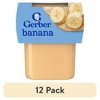 (12 pack) Gerber Stage 2 Baby Food, Banana Puree Tubs, Baby Puree, 2PK 8 oz
