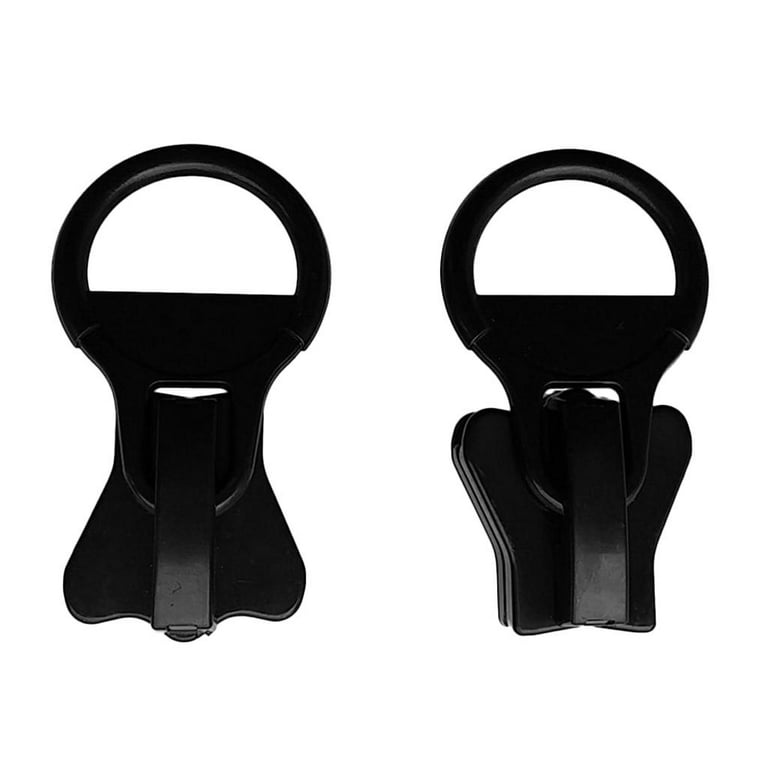 Set of 2, Black Zipper Pull Replacement, Heavy-duty Plastic with Black Cord  - Attachable for Repairs