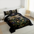 thumbnail image 3 of jejeloiu Rustic Dragonfly Full Size Comforter Sets,Rustic Botanical Bedding Comforter Set,Colorful Flower Floral Bedding Sets For Girl,Super Cozy Room Decor Reversible,3-Piece, 3 of 8