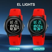 SKMEI Digital Watch, Sports Waterproof Led Watches with Alarm Wrist Watches 5-12 Ages