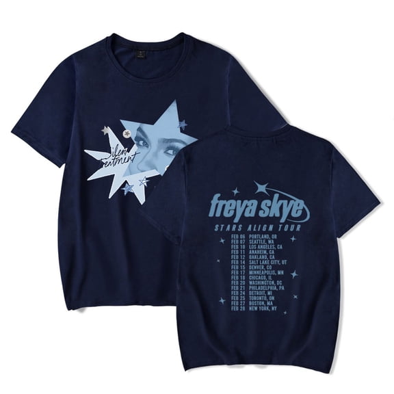 Freya Skye Stars Align Tour  tshirt music concert outfits crewneck short sleeve tshirt men/women pop  tops