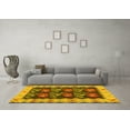 thumbnail image 3 of Ahgly Company Machine Washable Indoor Rectangle Abstract Yellow Contemporary Area Rugs, 2' x 4', 3 of 4
