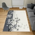 thumbnail image 2 of Japanese Turkish Area Rug, Romantic Sakura Blooms Flowers Petals Spring Wind Eastern Nature Theme, Soft Carpet for Living Room Decor with Distressed Look, 5.2' X 7.6', Purpleblue White, by Ambesonne, 2 of 4