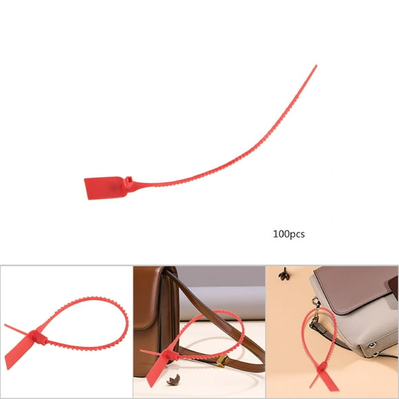 Zip Ties, 100Pcs Plastic Disposable Zip Ties Zipties Cable Cuff Self Locking Tie for Logistics, Supermarket, Air Transport, Customs