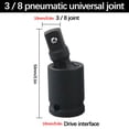 thumbnail image 1 of HGJ855 Universal Joint Socket Pneumatic Steering 360-Degree Swivel Black Steel, 1 of 2