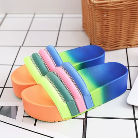 

Aayomet Cute Slippers For Women Slippers for Women and Men Rosyclo Massage Shower Bathroom Non-Slip Quick Drying Open Toe Super Soft Comfy Thick Sole Home Blue 7.5