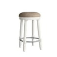 thumbnail image 4 of Stylish Farmhouse Stools Set of 2 360 Degree Swivel Grey Cushion – Counter Height & Dining Room Perfect, 4 of 6