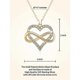 thumbnail image 5 of Collar de corazón de plata de ley 925 para novia, colgante de corazón, cadena de 45,72 cm con extensión de 5,08 cm., 5 of 5