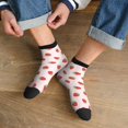 thumbnail image 3 of Pofeuu Strawberry Print 30cm Socks, Adult Running Hiking Socks for Youth and Adult, 3 of 7