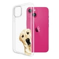 thumbnail image 2 of WIRESTER Transparent Soft Gel TPU Clear Case Slim Protective Cover Phone Case for Apple iPhone 15 6.1" 2023 (NOT FIT Apple iPhone 15 Plus 6.7" 2023) - Cream Labrador Retriever Dog Hide And Seek, 2 of 3