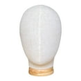 thumbnail image 1 of Manikin Head Costume Prop Model Display Holder, portátil, multipropósito, estable, modelo de cabeza de tela con base de madera para auriculares , pasador sin contacto Salvador soporte de la cabeza de la peluca, 1 of 8