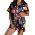 thumbnail image 2 of Women's Pajama Sets – Soft Cotton Lounge Sets, Cozy Sleepwear for Every Season Ladies' Thanksgiving Turkey Print Pajama Shorts Set 2024, 2 of 5