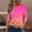 Yellow, variant on Olyvenn 2025 3/4 Sleeve Shirts Womens Dressy Casual Round Neck Tunic Tops Loose Fit Basic Tees Blouses Fall Fashion Pullover Hot Pink S