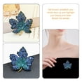 thumbnail image 5 of Raindrops Thanksgiving Jewelry for Women 1Pcs Maple Leaf Brooch Pin Alloy Blue Decorative Classic Party, 5 of 8