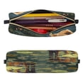 thumbnail image 2 of Fotbe Peaceful Deer Lily Pond Estuche para Lápices de Cuero con Estampado, Estuche con Cremallera Resistente, Organizador Compacto y Elegante para Papelería, 2 of 7