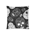 thumbnail image 2 of MKHERT Black and White Skulls Throw Pillowcase Pillow Cover Cushion Couver 18x18 inch, 2 of 2