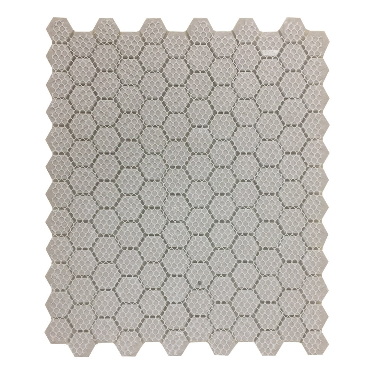 Renovators Supply Porcelain Mosaic Hexagon Glossy White Floor and Wall Tile 23 Tile Sheets 10.25" x 11.8" Total 19.3 SQ FT