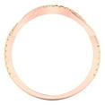 thumbnail image 5 of 0.16 ctw Wedding Band for Women - 14K Rose Gold Natural Citrine Stackable Eternity Ring, 5 of 6