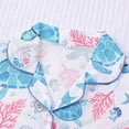 thumbnail image 6 of Women's Shorts Suits 2 Piece Summer Beach Hawaiian Printed Short Sleeve Button Down Sets Comfy Casual Vacation Loose Fit Loungewear, 6 of 7