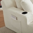 thumbnail image 4 of Leumius Oversized Chaise Lounge Chair Indoor,Upholstered Sofa Bed with Pillows and Cupholders,No Assembly Required,Cream, 4 of 7