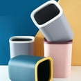thumbnail image 5 of PEACNNG 12L Creative Square Plastic Trash Can - Large Capacity Pressure Ring Trash Can for Home, Bathroom, Kitchen, and Living Room, 5 of 5