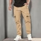 thumbnail image 1 of Ceisia Men's Spring Summer Washed Solid Gift Color Pants - Drawstring Elastic Waist Zipper Pocket Casual Fashion Pants, 1 of 9