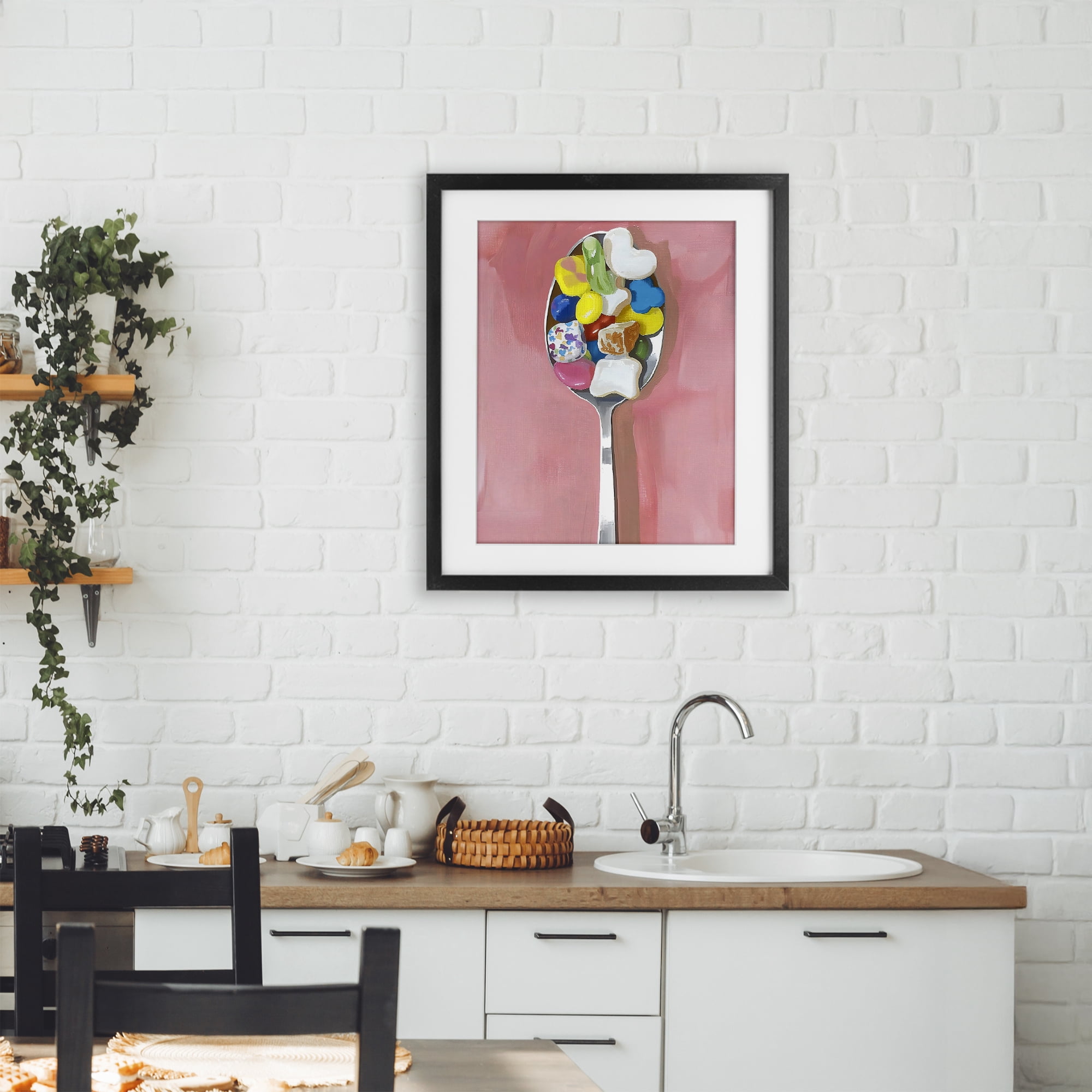 Stupell Industries Nostalgic Fun Breakfast Spoon Black Framed Print Under Glass, design by The Prints Vibe