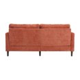thumbnail image 6 of 69" Accent Sofa, Modern Chenille Upholstered Loveseat Sofa Couch with 2 Pillows and Solid Wood Legs, Comfy 2-Seater Sofa with Tufted Back and Armrest for Living Room Bedroom Office, Dark Orange, 6 of 8