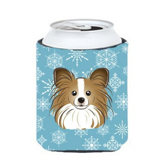 Snowflake Papillon Can or Bottle Hugger
