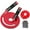 Red, variant on Weighted Jump Rope for Workout Fitness(1LB), Tangle-Free Ball Bearing Rapid Speed Skipping Rope for MMA Boxing Weight-loss,Aluminum Handle Adjustable Length 9MM Fabric Cotton+9MM Solid PVC Rope Red
