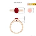 thumbnail image 4 of ANGARA Natural Vintage Inspired Oval 1.25 ct Ruby Ring with Engraved Shank in 14K Rose Gold for Women (Size-8x6mm) | July Birthstone, Birthday, Anniversary, Jewelry Gift for Women | Natural Ruby Ring, 4 of 8