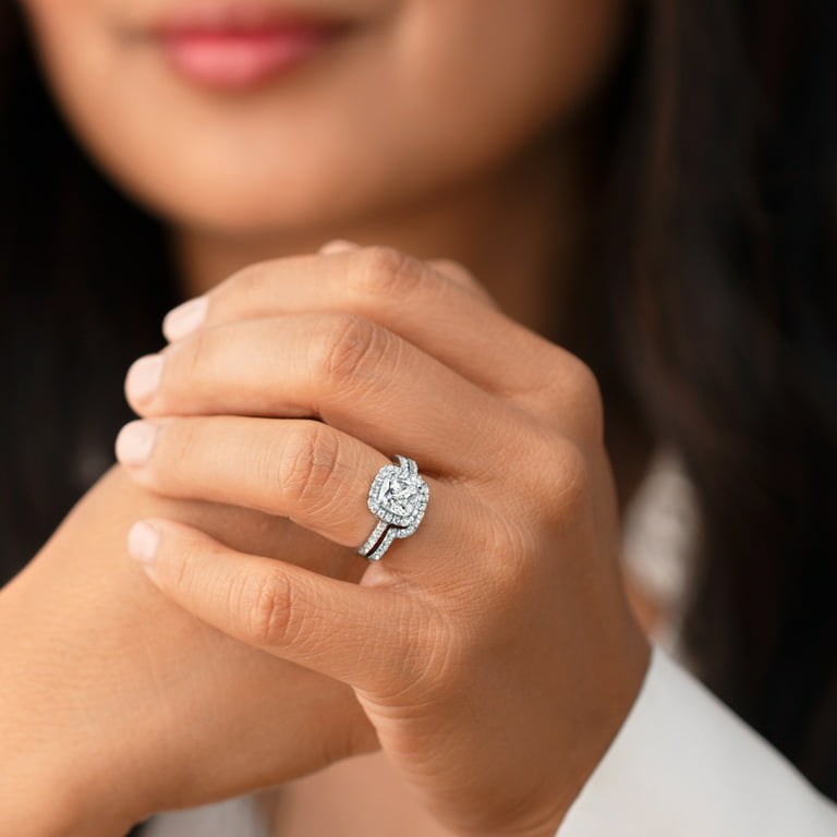 4.56 carat Antique Cushion Lab Diamond Engagement Ring
