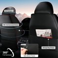 thumbnail image 2 of AOMSAZTO Fit Hyundai Venue 2020-2024 Black Car seat Cover 5-seat Faux Leather Full Set Compatible Airbag, 2 of 5