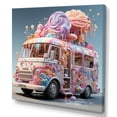 thumbnail image 2 of Designart "Soft Hued Ice Cream Vendor III" Truck Wall Art Living Room, 2 of 7