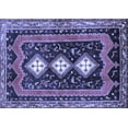 thumbnail image 1 of Ahgly Company Machine Washable Indoor Rectangle Persian Blue Traditional Area Rugs, 4' x 6', 1 of 4