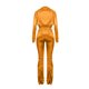 thumbnail image 5 of Puntoco nueva moda para mujer cordón Color sólido terciopelo denso Micro cuerno tops conjunto de dos piezas liquidación Puntoco Puntoco-3744, 5 of 5