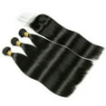 thumbnail image 3 of 4x4 Lace Closure Straight, Brazilian Virgin Human Hair 3 Bundles (22 24 26), 3 of 5