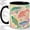 Black, variant on Pastel Ocean Fish Accent Mug, 11oz Ceramic Coffee Cup for Fish Lovers
