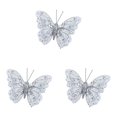 thumbnail image 2 of 15-Pack Light Gray Butterfly Christmas Ornaments, Glitter PVC Hanging Decor with Rhinestones for Tree Wreath and Holiday Craft, 15PCS (Light Gray), 2 of 5