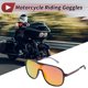 thumbnail image 2 of 1 juego de gafas de motocicleta Tri-Acetyl Cellulos UV400 gafas de sol para deportes al aire libre para motocross, bicicleta de tierra, ATV, lente roja, marco negro y rojo, 2 of 6