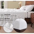 thumbnail image 6 of RUVANTI Flannel Sheets – King Sheet Set, Ultra Soft & Cozy Double Brushed, 15" Deep Pocket, 360° Elastic For Secure Fit, No Pilling, 4 Pieces (Flat, Fitted, 2 Pillowcases), Snow White, 6 of 7