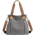 thumbnail image 2 of Bolsos de lona para mujer, bolsos de trabajo, bolsos cruzados, estilo vintage, con múltiples bolsillos, 2 of 7