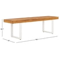 thumbnail image 6 of SAFAVIEH Monti Outdoor Patio Bench, Natural/White, 6 of 10
