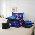 thumbnail image 3 of Manfei Wolf Bedding Comforter Set 7 Pieces,Woodland Animal Queen Bedding Sets,Galaxy Starry Sky Queen Sheet Sets For Boys Kids,Ultra Soft Room Decor Reversible, 3 of 5