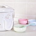 thumbnail image 4 of 4 Pcs Ergonomic Plastic Rice Spoon Stand - Compact Kitchen Organizer for Countertop Storage, Easy to Clean, Lightweight & Space-Saving, Food Safe White (4.13 x 2.95 in), 4 of 6
