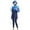 Blue, variant on 4 Piece Swimwear for Women Long Sleeve Rash Guard Swimsuit with Swim Cap Full Coverage Beachwear for Surfing Diving and Holiday Sports