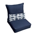 thumbnail image 5 of Sunbrella Oakley  Solid Indoor/ Outdoor Corded Pillow and Chair Cushion Set Canvas Navy+Midori Indigo 25 in x 25 in x 5 in Pillow Cushion Set w/Lumbar, 5 of 5