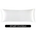 thumbnail image 7 of PiccoCasa Satin Body Pillowcases 2 Pcs Soft with Zipper Closure White 20"x48", 7 of 7