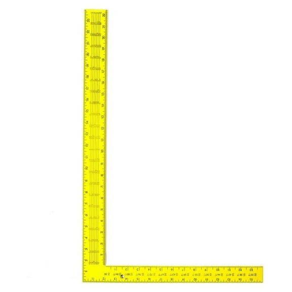 Swanson Tool TS154 Steel Rafter Square 16-Inch X 24-Inch (Yellow with Black Gradations)